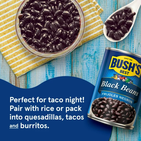 Bush's Black Beans, Canned Beans, 15 oz